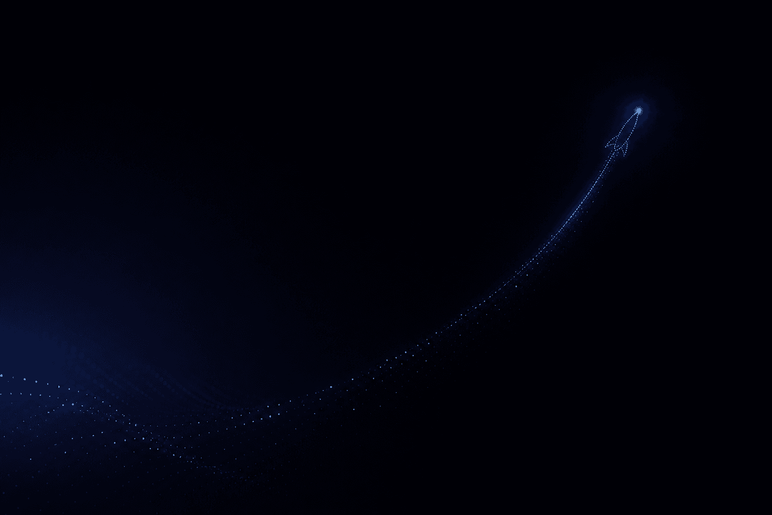 Abstract artwork representing speed and launch