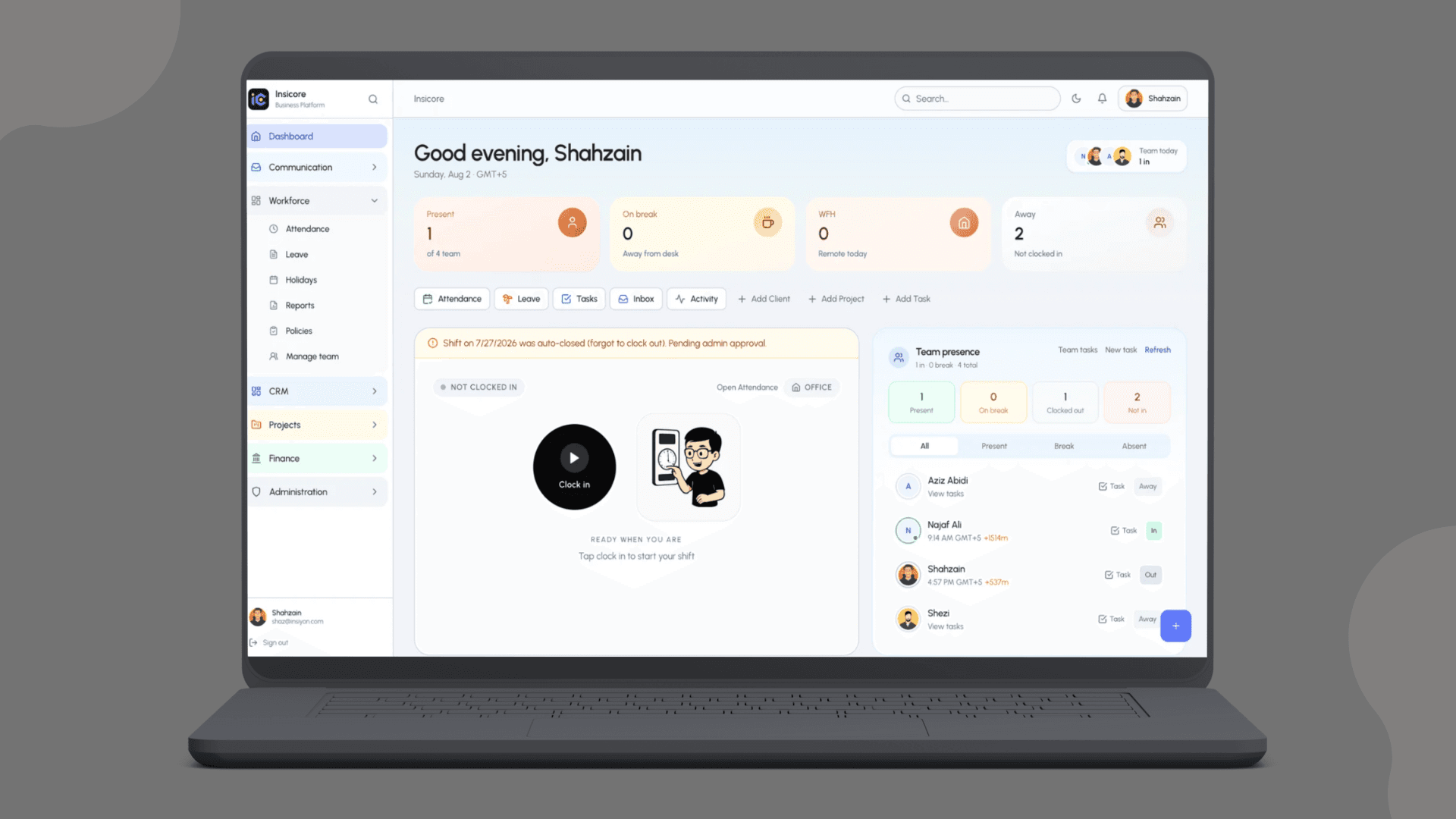 Insicore CRM & ERP