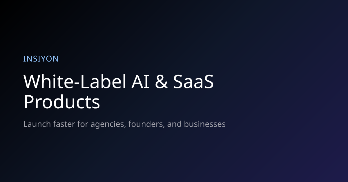 Product Design & UI/UX for SaaS | Insiyon